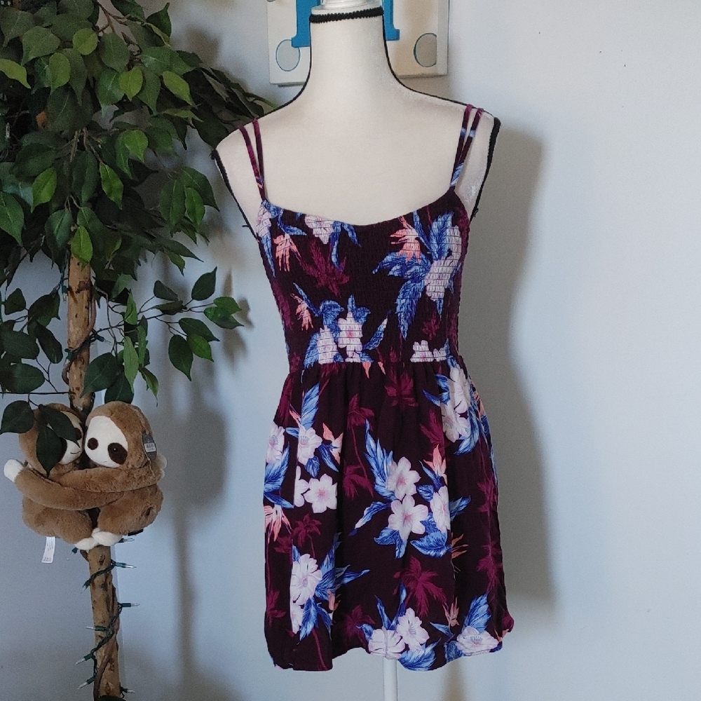 American Eagle Outfitters Floral Smocked Cami Minidress XS